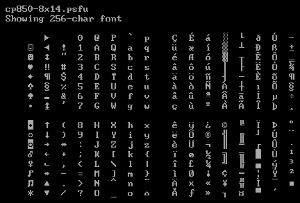 Screenshot of cp850-8x14.psfu