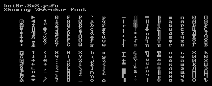 Screenshot of koi8r.8x8.psfu